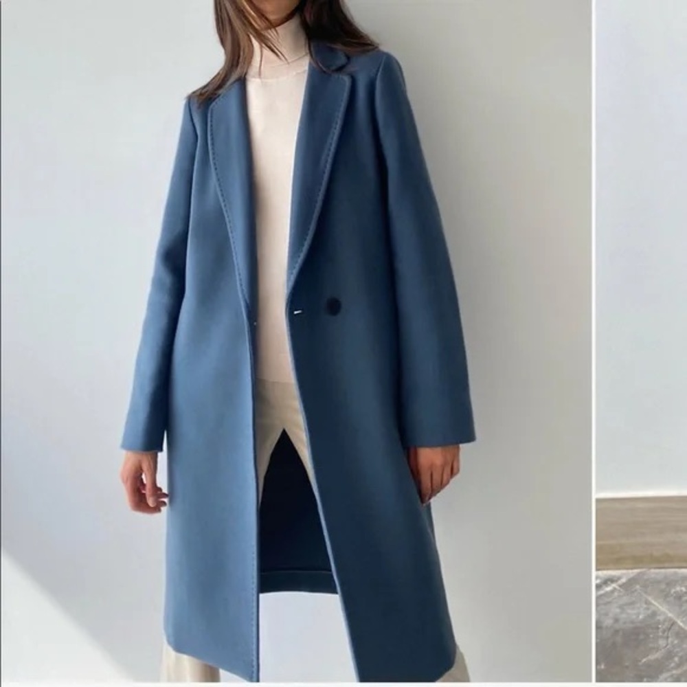 Aritzia Babaton Stedman Coat in granite blue, NWOT, Size S